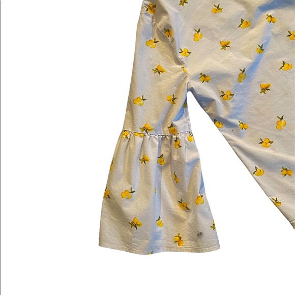 Banana Republic boho blouse with lemon print, vneck and bell slee… - Picture 7 of 12